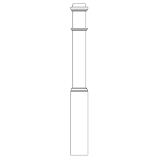 Mounting blocks and instructions are included. 6 1 4 X 55 Red Oak Box Newel Lj4091