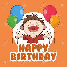 Enfant Ballons Garcon Dessin Anime Cri Celebration Icone Joyeux Anniversaire Conception Coloree Vector Illustration Clip Art Libres De Droits Vecteurs Et Illustration Image 61809782