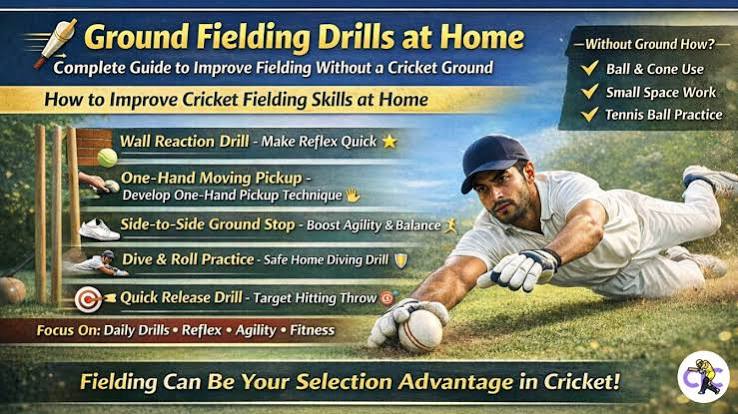 Ground Fielding Drills at Home – Complete Guide to Improve Fielding Without a Cricket Ground