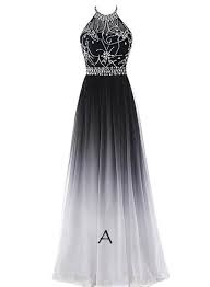 Black And White Gradient Prom Dress Prom Dresses Cute Prom Dresses Chiffon Party Dress