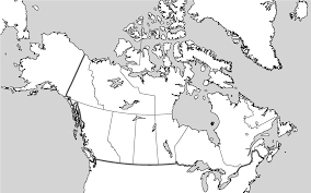 Blank Canada Map White And Black Canada Map North America Map Map