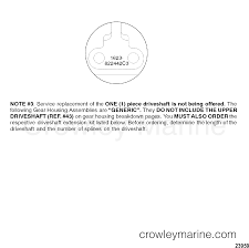 Gear Housing Chart S N 0g438000 Up 1994 Mariner