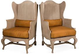 Teak Wingback Chairs Pair Areas Externas Externos