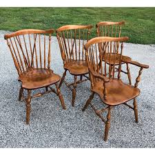 What began as a passion project quickly graduated to a real business in may of 2009 more than a decade after andy's first knife was made from a file and some leftover hickory was made in his garage, fiddleback forge is housed in a. Vintage Ethan Allen Fiddleback Windsor Chairs Set Of 4 Chairish