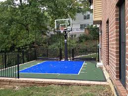 Small Yard Sloping Driveway Basketball Rolling Into The Street When The Kids Are Playi Basketball Court Backyard Outdoor Basketball Court Backyard Basketball