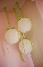 Love This For A Baby Shower Decor Round Lanterns With Ribbons Hanging Down From Ceiling Paper Lantern Decor Paper Lanterns Party Paper Lanterns