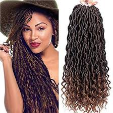 Black And Blonde Crochet Faux Locs Karida 6pcs Lot Curly Faux Locs Crochet Hair Deep Wave Braiding Hair With Curly Ends Crochet G Braided Hairstyles Faux Locs Hairstyles Braid In Hair Extensions