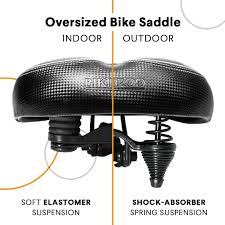 It is made out of metal and it is sold individually. Oversized Bike Seat Padded Bike Seat