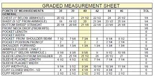 Is There Any Standard Rule For Grading Garment Patterns From On Size To Next Size I Am Not Sure Mens Shirt Pattern Measurement Chart For Men Pattern Grading