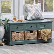 All of these problems can be resolved with a simple and elegant bedroom bench. Blue 6 Drawer Storage Bench With Baskets Kirklands
