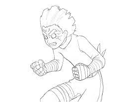 Concentrated ninja of a leaf village clan. Rock Lee Coloring Pages Coloring Home