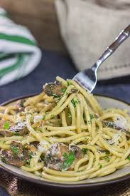 Creamy Mushroom Carbonara Sauteed Mushrooms In A Creamy Sauce Recipe Mushroom Carbonara Creamy Mushrooms Pasta Dishes