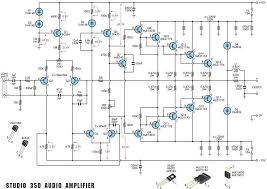 This article is part of a series a completed schematic is converted by cad software into a pcb layout consisting of. 350 Studio Amplifier Circuit Scheme And Pcb Layout Amplifier Circuit Design