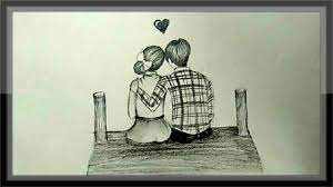 Best hurt touching whatsapp status in hindi images pics wallpaper. Cute Love Drawings Of Romantic Couple In Pencil Pencil Youtube