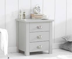 Somerset Grey 3 Drawer Bedside Table 3 Drawer Bedside Table Painted Bedroom Furniture Wooden Bedside Table