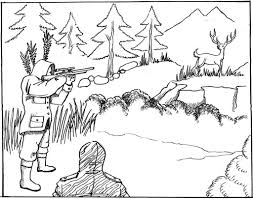 Hunting Coloring Sheets In 2020 Coloring Pages For Kids Coloring Pages Bear Coloring Pages