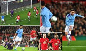 Manchester city vs manchester united. Manchester United 1 3 Manchester City Pep Guardiola S Side Have One Foot In Carabao Cup Final Daily Mail Online