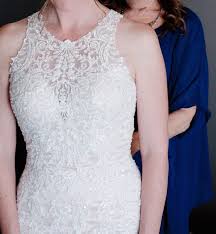 Check spelling or type a new query. Essense Of Australia D2174 Lace Wedding Dress With Halter Neckline Preowned Wedding Dress Save 40 Stillwhite