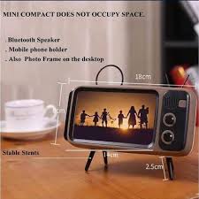 Retro Tv Bluetooth Speaker Mobile Phone Holder Pretty Little Deal Store In 2020 Mobile Phone Holder Wireless Speakers Portable Retro Tv