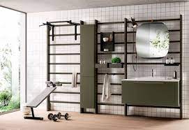 A neutral home office and gym design with two layout options. 40 Office And Home Gym Ideas Get Back On Track After The Holidays Interiorzine