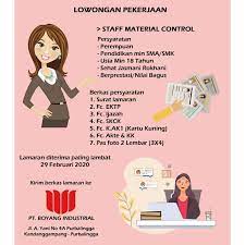 Di artikel kartu itu bisa lowongan kerja warga desa. Lowongan Kerja Pt Boyang Industrial Purbalingga Lowongan Jateng Diy