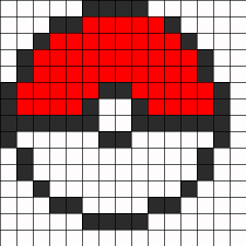 Pokeball Perler Bead Pattern Bead Sprite Pokemon Cross Stitch Pokemon Pattern Pixel Pattern
