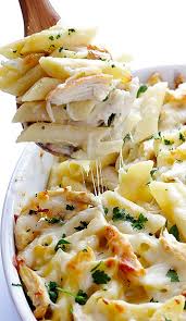 Chicken Alfredo Baked Ziti With A Velvety Rich Alfredo Sauce That Will Send Your Senses Into Orbit Ziti Recipes Recipes Baked Ziti Recipe