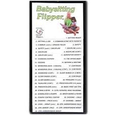 Babysitting Flip Chart For Child Care Providers