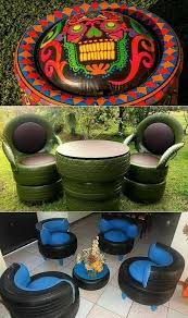 Dyi Vieux Pneus Jardin Deco Meubles En Pneus Vieux Pneus Pneus Idees