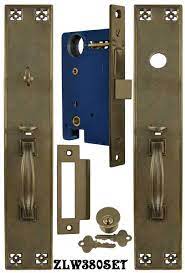 Secure your doorway with this sleek brass finish lever mortise entry lock set. Vintage Hardware Lighting Arts Crafts Style Thumblatch Entry Door Set With Locking Mortise Zlw380set