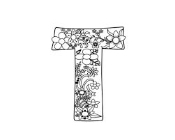 Welcome to my range of alphabet letters colouring pages! Letter T Coloring Pages For Adults Novocom Top