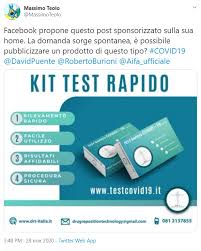 This is meant only for informative purposes for doctors & medical professionals only. Coronavirus I Test Rapidi Covid 19 Sono Affidabili No Qualcuno Sfrutta L Emergenza E I Siti Vengono Oscurati Open