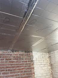 For a basic garage ceiling, drywall is a simple, cheap material option. Condensation Forming On Garage Roof Despite Insulation Home Improvement Stack Exchange
