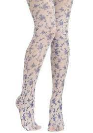 Strut your stuff in a pair of our premium leggings. Roses Are Blue Tights Mod Retro Vintage Tights Modcloth Com Blue Tights Floral Tights Tights Outfit