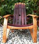 Wine Barrel Adirondack Chair : Patio, Lawn Garden