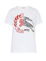 The burberry logo represents grandeur and power. Logo Embroidered Cotton T Shirt Burberry Matchesfashion Fr