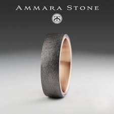 6 5mm Ring In Ring Men S Wedding Band With A 14k Rose Gold Center And A Grey Tantalum Outer Rings Mens Wedding Bands Mens Wedding Bands Titanium Wedding Rings
