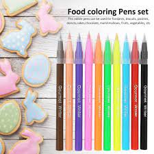 Each food coloring pen in our set of 10 food decorating pens offers a different nib size on each end. Julam Food Coloring Markers Diy Painting Pen For Cookies Macaron Fondant Decoration 10 Colors Walmart Com Walmart Com