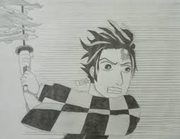 So as per the highest poll here i made tanjiro komado from the anime show demon slayer. A Pencil Sketch Of Tanjiro Kimetsunoyaiba