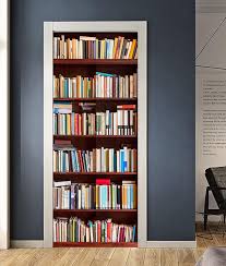 3d bookcase door wall mural wallpaper stickers vinyl removable decals for home decoration 30.3×78.7″ (click click here to read about how to build fake bookshelf is hidden door diy project Pin On Gals