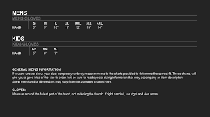 Shift Gloves Size Chart