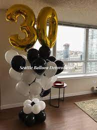 Choose their favorite color or kind of flower to celebrate their lap around the sun. 30th Birthday Bouquet Seattle Balloon Decorations