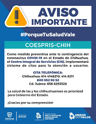 Abre Coespris Citas Por Telefono Para Chihuahua Y Juarez Como Prevencion Del Covid 19