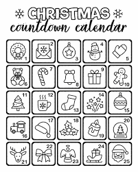 Advent Calendar To Colour
