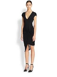 Helmut Lang Asymmetrical Draped Knotted Jersey Dress Jersey Dress Lil Black Dress Little Black Cocktail Dress