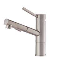 stainless steel finish kitchen faucets