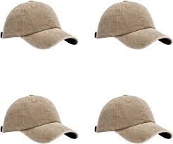 Men Sport Baseball Cap, Athletic Fitted Cap Mesh Adjustable Plain Hat Running (1-2PCS Black+2PCS Khaki, One Size) at Amazon Men's Clothing store - Product from Amazon.com