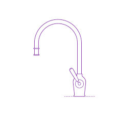 When measuring sinks the distance from the front of the sink to the back of the sink is called the length, not the depth. Kitchen Faucets Dimensions Drawings Dimensions Com