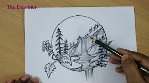 How To Draw Beautiful Nature Easy Mountain And Waterfall Pencil Drawing Youtube 25 beautiful pencil drawings from top artists around the world.