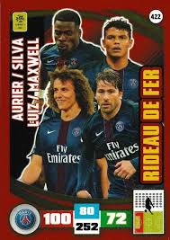 Apologies to everybody, apologies to all the brazilian people. Serge Aurier Thiago Silva David Luiz Maxwell Paris Saint Germain Adrenalyn Xl Foot 2016 2017 Card 422